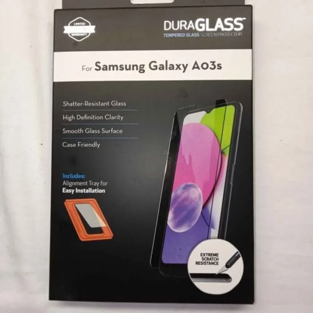 DuraGlass Tempered Glass Screen Protector for Samsung Galaxy A03s
